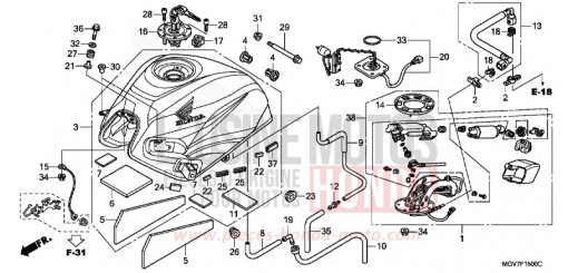 RESERVOIR A CARBURANT CBR600FB de 2011